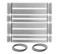 WEKADRIN Kit Protezione per Tastiera Chitarra e Basso in Acciaio Inox 4 Pezzi con Cuscinetti Metallici per Manutenzione e Lucidatura Tasti Accessori per Liutaio per Musicisti