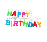 WEKADRIN Lampada Decorativa a LED per Compleanno Lettere Inglesi Stringa Luminosa 13 Metri senza Batteria Luce a LED per Feste Decorazione per Camera da Letto e Soggiorno