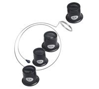 WEKADRIN Lente D'ingrandimento Da Gioielliere Fascia Regolabile, Set 4 Pezzi, Strumenti Per Orologiaio Per Riparazioni Dettagliate e Lettura, Compatta e Versatile Per Uso Professionale e Hobbistico