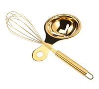 WEKADRIN Manuale Sbattitore per Uova in Acciaio con Separatore Albume e Tuorlo Strumento da Cucina Ergonomico e Facile da Pulire per Preparazioni di Uova Panna e Burro