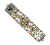 WEKADRIN Mezuzah Case in Resistente con Pergamena Benedizione per Decorazione Ebraica e Hanukkah Fede e Protezione