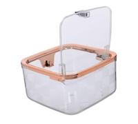 WEKADRIN Mini Trash Can For Office Desk Transparent Plastic Push Lid Waste Bin With Stylish Grid Pattern Compact Desktop Garbage Container For Home Dorm And Kitchen Organization