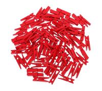 WEKADRIN Mollette in Legno Colorate Rosse 160 Pezzi Mini Mollette Decorative per Bucato Progetti Fai da Te e Decorazioni Natalizie Clip Leggere e Resistenti per Uso Interno ed Esterno