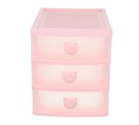 WEKADRIN Organizer Cassetti Portaoggetti per Scrivania in Plastica Trasparente, Scatola Portaoggetti da Tavolo 3 Livelli, Capacità Ampia per Cancelleria, Cosmetici e Prodotti di Bellezza,