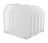 WEKADRIN Organizer per Documenti da Scrivania in Metallo Bianco Sezioni Portadocumenti Verticale Smontabile per Ufficio Casa e Studio Portariviste e Porta Cartelle Compatto e Versatile