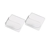 WEKADRIN Palette Cosmetiche Portatili 2 Pezzi in Acrilico Trasparente Impugnatura Ergonomica per Trucco Miscelazione di Fondotinta e Pittura Riutilizzabili e Leggere per Salone e Viaggi