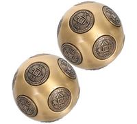 WEKADRIN Palla per Esercizi in Ottone per le Mani 5 CM 12 Facce Rotanti per Rafforzare la Presa e Sollievo dallo Stress Palla Fitness Portatile per Allenamento Manuale e Riabilitazione