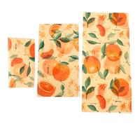 WEKADRIN Pellicola di Cera D’api Riutilizzabile per Alimenti, Panno Cerato in Cotone Biologico per Conservazione di Frutta e Formaggi, 3 Fogli per Uso Domestico e Ristorazione Ecologica