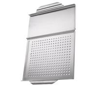 WEKADRIN Piastra Barbecue in Inossidabile con Manici Funzione Teglia Forata per Gas Resistente e Facile da per BBQ Casalingo