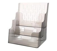 WEKADRIN Porta Brochure Trasparente da Tavolo e Parete Espositore Documenti Stabile e Resistente per Ufficio Hotel e Studio Organizer Letture e Volantini Pratico e Facile da Usare