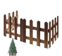 WEKADRIN Recinzione in Legno Carbonizzato 12 M X 30 CM Bordo Giardino Decorativo per Aiuole e Cortili Recinzione Resistente per Esterni Finitura Rustica e Protezione Bordi Prato