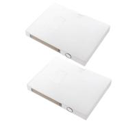 WEKADRIN Scatola Portadocumenti A4 Trasparente in PVC Organizer per Documenti Robusto da Scrivania Confezione 2 Pezzi Contenitore Salvaspazio per Archiviazione Lettere e Fogli