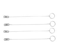 WEKADRIN Set 4 Perni in Acciaio Inox Cordino Clip per Palo Superiore della Barca, Accessori Mare per Fissaggio Esterno e Sicurezza in Navigazione