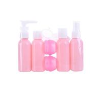 WEKADRIN Set 6 Flaconi Spray Portatili Da Viaggio in Pe e Pp, Bottiglie Vuote Per Shampoo, Lozione e Crema, Design Salvaspazio Senza Perdite, Adatto Per Viaggi e Uso Quotidiano