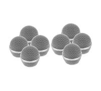 WEKADRIN Set 8 Pezzi Griglia di Ricambio per Microfono in Metallo Parabrezza in Schiuma Copertura Griglia per Microfono a Rete Sostituzione Testa Sferica per Microfoni Wireless Facile