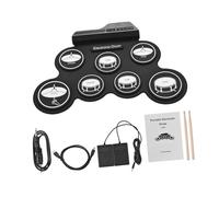 WEKADRIN Set Batteria Elettronica Portatile Usb Pad Per Batteria Da Allenamento Tamburo Silenzioso Jack Cuffie e Metronomo Integrato Leggero Per Adulti e Ragazzo Ragazza Per Esercizi e Viaggi