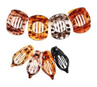 WEKADRIN Set di 8 Fermagli per Chioma Opachi Leopardati e Geometrici Fermaglio Rettangolare Opaco a Forma di Squalo Accessori Leggeri e Antiscivolo per Donne e Ragazze per Acconciature