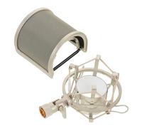 WEKADRIN Set Schermatura Isolante Microfono Filtro Anti-Pop a U e Supporto Antiurto Schermo Antivento per Microfono da Studio Accessori per Registrazione e Streaming Vocale Professionale