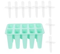 WEKADRIN Stampo Ghiaccioli in Silicone Cavità Verde Riutilizzabile e per Antigoccia e Portatile per Gelatini da Te in Freezer