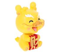 WEKADRIN Statua Drago in Resina Stile Cartoon con Testa Oscillante Decorazione Fortuna per Casa e Auto Ornamento Solido e Duraturo Regalo Simbolo di Buona Sorte per Capodanno Cinese