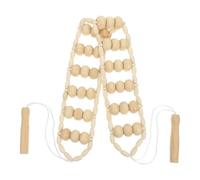 WEKADRIN Strumento Massaggiatore in Legno a Rulli la Schiena Cinghia Portatile, Massaggiatore Corporeo per Rilassamento Muscolare e Terapia Antistress Adatto per Adulti