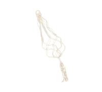 WEKADRIN Supporto Parete Macramè per Ukulele e Fioriera Bianco Portavaso Appeso in Cotone Intrecciato Decorazione Murale per Interni con Design Elegante e Struttura Solida