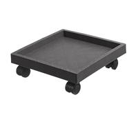 WEKADRIN Supporto per Vasi di Fiori Ruote Sottovaso Quadrato Grigio Vassoio per Fioriere Rimovibile Base Ispessita per Patio Giardino Balcone Esterno