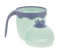 WEKADRIN Tazza per Risciacquo Bagnetto Ragazzo con Manico Design Blu Flusso Delicato e Bordi Morbidi per Shampoo e Lavaggio