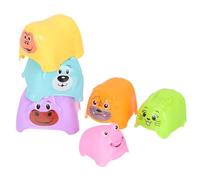 WEKADRIN Tazze Impilabili per Bambini 1-3 Anni Giocattoli da Bagno in Materiale Sicuro Forme 3D Colorate per Sviluppo capacità Motorie e Riconoscimento Colori, Set Educativo per Primi Anni