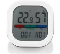 WEKADRIN Termometro Igrometro Elettronico Interno Multifunzione Misuratore Preciso Temperatura e Umidità con Display Digitale per Casa Ufficio e Ambienti Pubblici