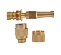 WEKADRIN Ugello per Tubo Flessibile d Acqua in Ottone Regolabile con Design Torsione Getto d Acqua Ad Alta Pressione Giunto Girevole per Flessibilità per Lavaggio Auto e Irrigazione Giardin
