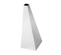 WEKADRIN Vaso Piramide in Acciaio Resistente Argento Decorazione Contemporanea per Tavolo Interno Vaso Metallico per Ufficio e Casa Adatto per Centrotavola e Eventi Speciali