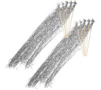 WEKAMOS 10 Bacchette Magiche a Stella Nastro Argento Giocattoli di Finzione per Accessori per Feste di Compleanno e Halloween Set da 10 per Travestimenti da Fata e Party