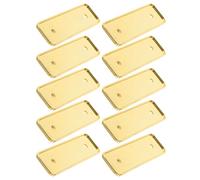 WEKAMOS 10 Pezzi Badge in Metallo con Spilla Sicura Targhetta Riutilizzabile con Fermaglio Antigraffio e Antisbiadimento Portabadge Leggero con Preforato per Ufficio e Team Aziendale