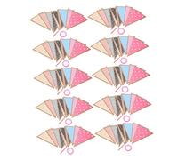 WEKAMOS 10 Pezzi Bandierine Triangolari Decorative Ghirlanda Festone Colorata Resistente Odore per Feste e Decorazioni Cameretta