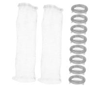 WEKAMOS 10 pezzi Filtro Rete in Acciaio 304 per Scarico Lavatrice Trappola Lanugine Resistente e Riutilizzabile per Tubi Drenaggio Previene Ostruzioni e Mantiene Pulito lo Scarico