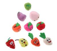 WEKAMOS 10 pezzi Marionette da Dito Frutta in Morbido Peluche per Giocattoli Educativi per Raccontare Storie e Sviluppare Creatività per Giochi di Ruolo e Apprendimento Sociale