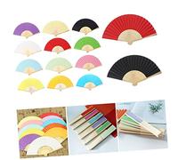 WEKAMOS 12 Pezzi Ventagli Pieghevoli per Ventaglio in Vuoto per Disegno e Decorazione DIY Regalo Festa e Compleanno