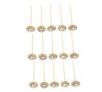 WEKAMOS 15 Pezzi Spille Bouquet con Strass Spille Fiore Lapel per Sposa e Donna Fermagli Fiori Artigianali per Corso Wedding