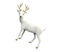 WEKAMOS 1pezzi Modelli di Cervo Natalizia Bianco Miniatura Animale Selvatico Ornamento da Scrivania per Ragazzo Ragazza Ragazza Decorazione Cameretta Regalo Compleanno