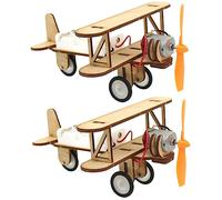 WEKAMOS 2 Aerei Legno da Assemblare per Educativo da Te Puzzle Decorativo per Volo Ed Esterno Stimola La Coordinazione Mano Occhio e Apprendimento Colore Casuale Colore Casuale