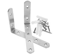 WEKAMOS 2 Kit Staffe Angolari per Mobili Supporti Ribaltamento per Sicurezza Ancoraggi Mobili Robusti per Armadi Librerie e Resistenti e Durevoli Spessore