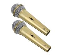 WEKAMOS 2 Microfono Mini Prop Leggero per Palco e Cosplay Simulazione Microfono per Interviste e Spettacoli Adatto Feste