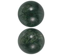 WEKAMOS 2 Palline da Massaggio in Jade Verde per Esercizi Mano e Stretching Dita Design Lucidato Decorativo per Fitness e Rilassamento a Casa