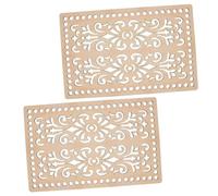 WEKAMOS 2 Pezzi Base in Legno Rettangolare per Fondo Borse Fai da Te Resistente e Decorativa Adatta Borse e Cestini Uncinetto