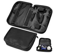 WEKAMOS 2 pezzi Borsa Porta Sangue in Oxford Nero Custodia Protettiva Portatile per Misuratore Glicemia e Compatta e Resistente per Viaggi e Uso Quotidiano