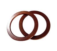 WEKAMOS 2 Pezzi Maniglie Legno Circolari per Borse Accessori Artigianali per Borse Fai da Te per e Materiale Naturale Schegge