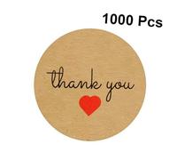 WEKAMOS 2 Pezzi Nastro Adesivo Carta Kraft Cuore Rosso 500 Pezzi, Etichette Decorative per Confezioni Regalo Festa degli Innamorati e Album Fotografici, Adesivi Compatti per Scrapbooking