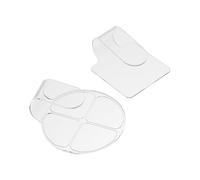WEKAMOS 2 Pezzi Palette Acriliche Trasparenti per Trucco con Ergonomico per Miscelazione Cosmetici per Make Up Art Leggere e Portatili per Fondotinta e Oli Manicure