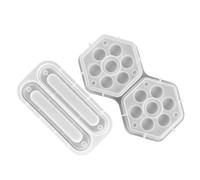 WEKAMOS 2 pezzi Stampi in Silicone Trasparente per Scatole Porta Dadi in Resina Epossidica Flessibili e Riutilizzabili Facili da Pulire con Sapone e Acqua per Creazioni DIY e